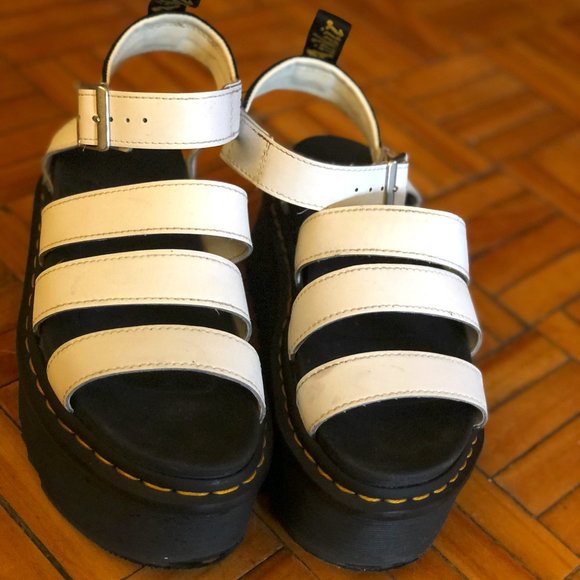 Dr.Martens Leather Platform Sandals - Picture 1 of 3